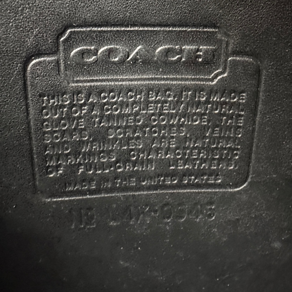 Coach Stewardess 9945 Vintage Black Glove Tanned Cowhide RARE FIND Made in USA - Picture 8 of 16